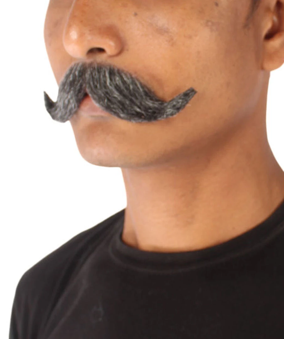 HPO Adult Men's Fake Imperial Human Hair Mustache | Multiple Color Options 7 HPO Adult Men's Fake Imperial Human Hair Mustache | Multiple Color Options