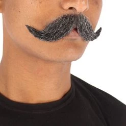 HPO Adult Men's Fake Imperial Human Hair Mustache | Multiple Color Options 24 HPO Adult Men's Fake Imperial Human Hair Mustache | Multiple Color Options