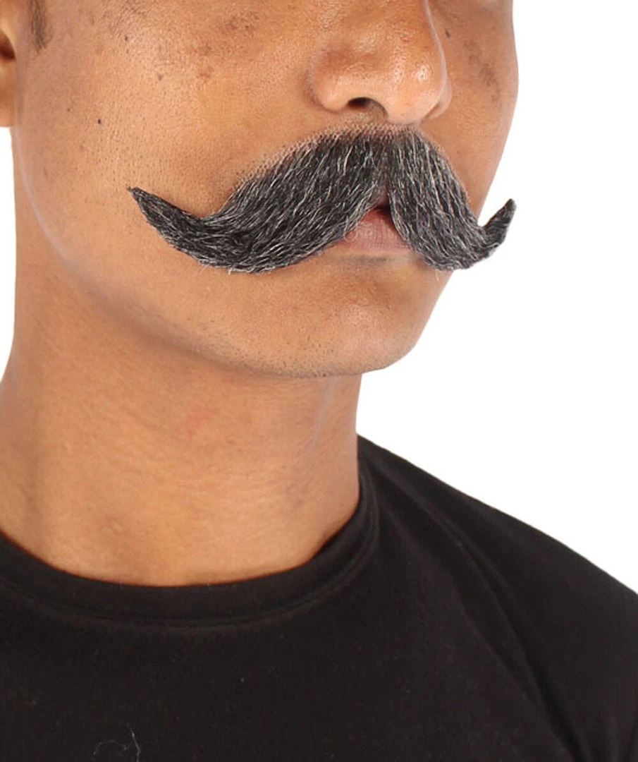 HPO Adult Men's Fake Imperial Human Hair Mustache | Multiple Color Options 10 HPO Adult Men's Fake Imperial Human Hair Mustache | Multiple Color Options