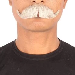 HPO Adult Men's Fake Imperial Human Hair Mustache | Multiple Color Options