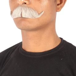HPO Adult Men's Fake Imperial Human Hair Mustache | Multiple Color Options