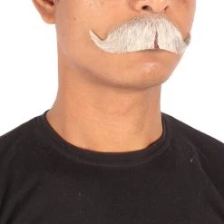 HPO Adult Men's Fake Imperial Human Hair Mustache | Multiple Color Options