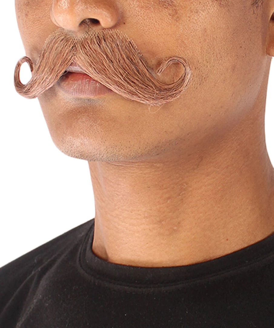 HPO Men's Human Hair Mustache Cosplay Facial Hair 8 HPO Men's Human Hair Mustache Cosplay Facial Hair