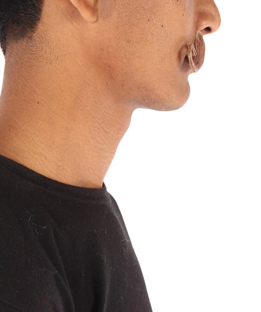 HPO Men's Human Hair Mustache Cosplay Facial Hair 10 HPO Men's Human Hair Mustache Cosplay Facial Hair