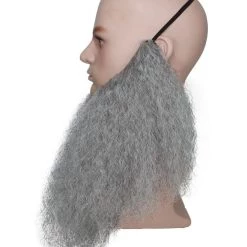 HPO Mens 12" Long Beard | Grey TV/Movie Wigs Men's 8 HPO Mens 12
