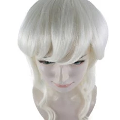 HPO Men's Pink Womens Game Wig | White TV/Movie Fancy Cosplay Halloween Wig | Premium Breathable Capless Cap 17 HPO Men's Pink Womens Game Wig | White TV/Movie Fancy Cosplay Halloween Wig | Premium Breathable Capless Cap