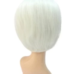 Adult Women's Short And Groovy 60's Beehive Wig, 10" Inches Pure White Updo With Bangs Hair | HPO 9 Adult Women's Short And Groovy 60's Beehive Wig, 10