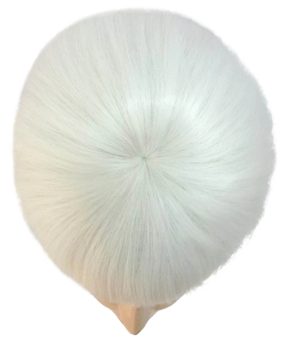 Adult Women's Short And Groovy 60's Beehive Wig, 10" Inches Pure White Updo With Bangs Hair | HPO 5 Adult Women's Short And Groovy 60's Beehive Wig, 10" Inches Pure White Updo With Bangs Hair | HPO