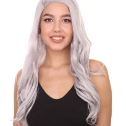Adult Women's 26" Long Length Wavy C-Part Ebony Icon Beauty Wig, Lace Front Heat Resistant Fibers, Perfect For Your Everyday Wear And Styling To Your Expectations! | Nunique