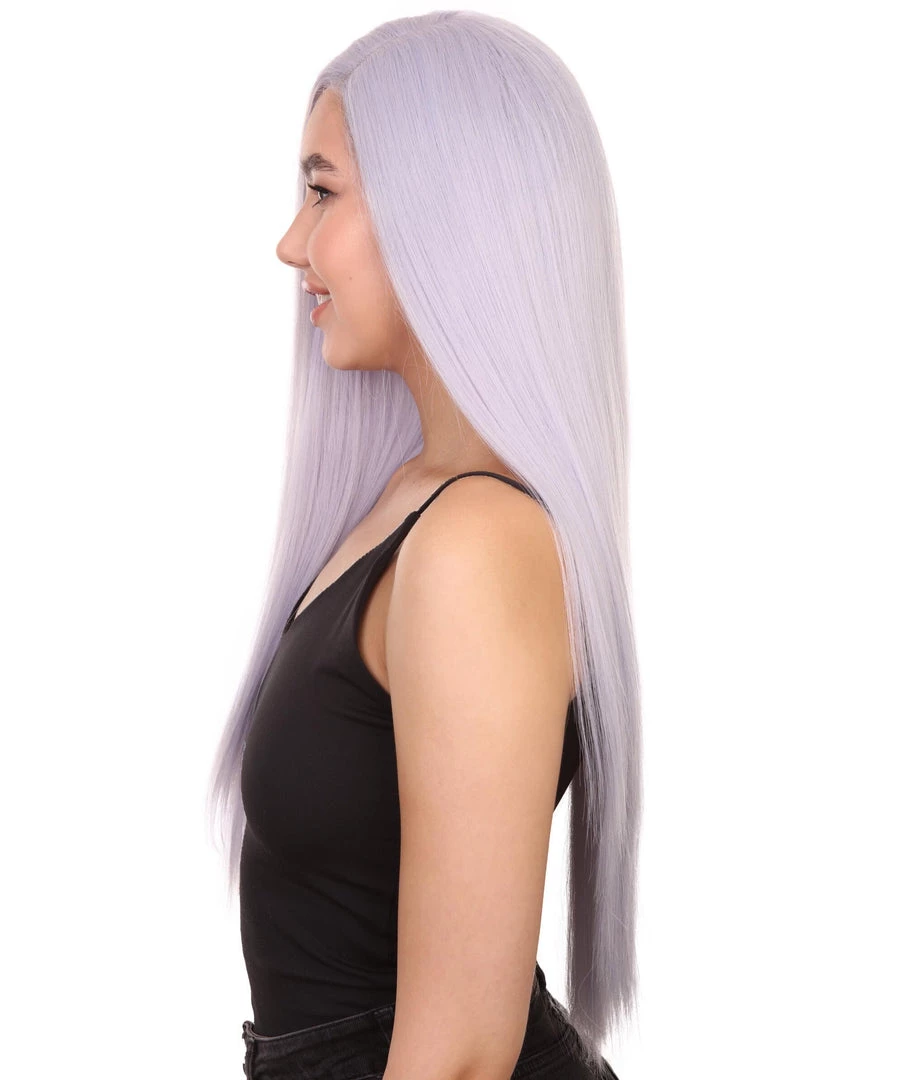 Adult Women's 29" Inch Long Length Straight 360 Lace Front Natural Platinum Silver Hairline Beauty Wig, 100% Heat Resistant Fibers, Perfect For Your Everyday Wear And Styling To Your Expectations! | Nunique 4 Adult Women's 29" Inch Long Length Straight 360 Lace Front Natural Platinum Silver Hairline Beauty Wig, 100% Heat Resistant Fibers, Perfect For Your Everyday Wear And Styling To Your Expectations! | Nunique