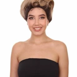 Adult Women's 13" Inch Medium Length Curled 360 Lace Front Natural Brown Bouffant Drag Beauty Wig, 100% Heat Resistant Fibers, Perfect For Your Everyday Wear And Styling To Your Expectations! | Nunique