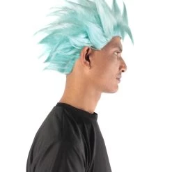 Adult Men's 10" Short Length Spiked Halloween Cosplay Anime Ban Costume Wig, Synthetic Soft Fiber Hair | HPO 13 Adult Men's 10