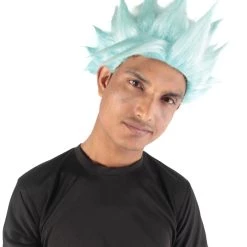 Adult Men's 10" Short Length Spiked Halloween Cosplay Anime Ban Costume Wig, Synthetic Soft Fiber Hair | HPO 15 Adult Men's 10