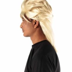 Adult Men's 21" Inch Long Length Spiked Halloween Cosplay Animated Fighter Dio Blonde Wig, Synthetic Soft Fiber Hair, Perfect For Your Next Convention And Group Anime Party! | HPO 11 Adult Men's 21