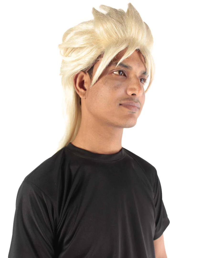 Adult Men's 21" Inch Long Length Spiked Halloween Cosplay Animated Fighter Dio Blonde Wig, Synthetic Soft Fiber Hair, Perfect For Your Next Convention And Group Anime Party! | HPO 6 Adult Men's 21" Inch Long Length Spiked Halloween Cosplay Animated Fighter Dio Blonde Wig, Synthetic Soft Fiber Hair, Perfect For Your Next Convention And Group Anime Party! | HPO