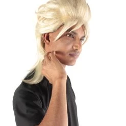 Adult Men's 21" Inch Long Length Spiked Halloween Cosplay Animated Fighter Dio Blonde Wig, Synthetic Soft Fiber Hair, Perfect For Your Next Convention And Group Anime Party! | HPO 15 Adult Men's 21