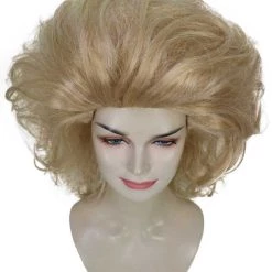 Adult Women's 17" Inch Medium Length Wavy Halloween Baroque Drag Queen Diva Costume Wig, Synthetic Soft Fiber Hair, Perfect For Your Next Convention And Group Party! | HPO 15 Adult Women's 17