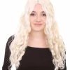 Adult Women's 21" Inch Long Length Halloween Animated Princess Of Frost Kingdom Costume Wig, Synthetic Soft Fiber Hair, Perfect For Your Next Convention And Group Anime Party! | HPO