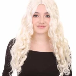 Adult Women's 21" Inch Long Length Halloween Animated Princess Of Frost Kingdom Costume Wig, Synthetic Soft Fiber Hair, Perfect For Your Next Convention And Group Anime Party! | HPO