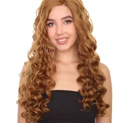 Nunique Adult Women's 28" Inch Extra Long Length Curly C-Part Lace Natural Brown Grace Undoing Character Wig, 100% Heat Resistant Fibers, Perfect For Styling To Your Expectations! | Nunique