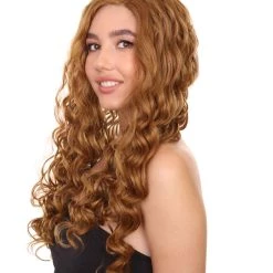 Nunique Adult Women's 28" Inch Extra Long Length Curly C-Part Lace Natural Brown Grace Undoing Character Wig, 100% Heat Resistant Fibers, Perfect For Styling To Your Expectations! | Nunique 10 Nunique Adult Women's 28
