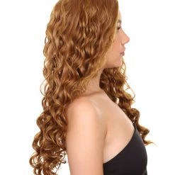 Nunique Adult Women's 28" Inch Extra Long Length Curly C-Part Lace Natural Brown Grace Undoing Character Wig, 100% Heat Resistant Fibers, Perfect For Styling To Your Expectations! | Nunique 13 Nunique Adult Women's 28