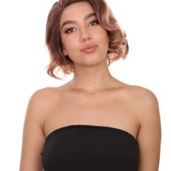 Nunique Adult Women's 10" Inch Short Length Straight C-Part Lace Natural Brown 40's Wave Beauty Wig, 100% Heat Resistant Fibers, Perfect For Your Everyday Wear! | Nunique