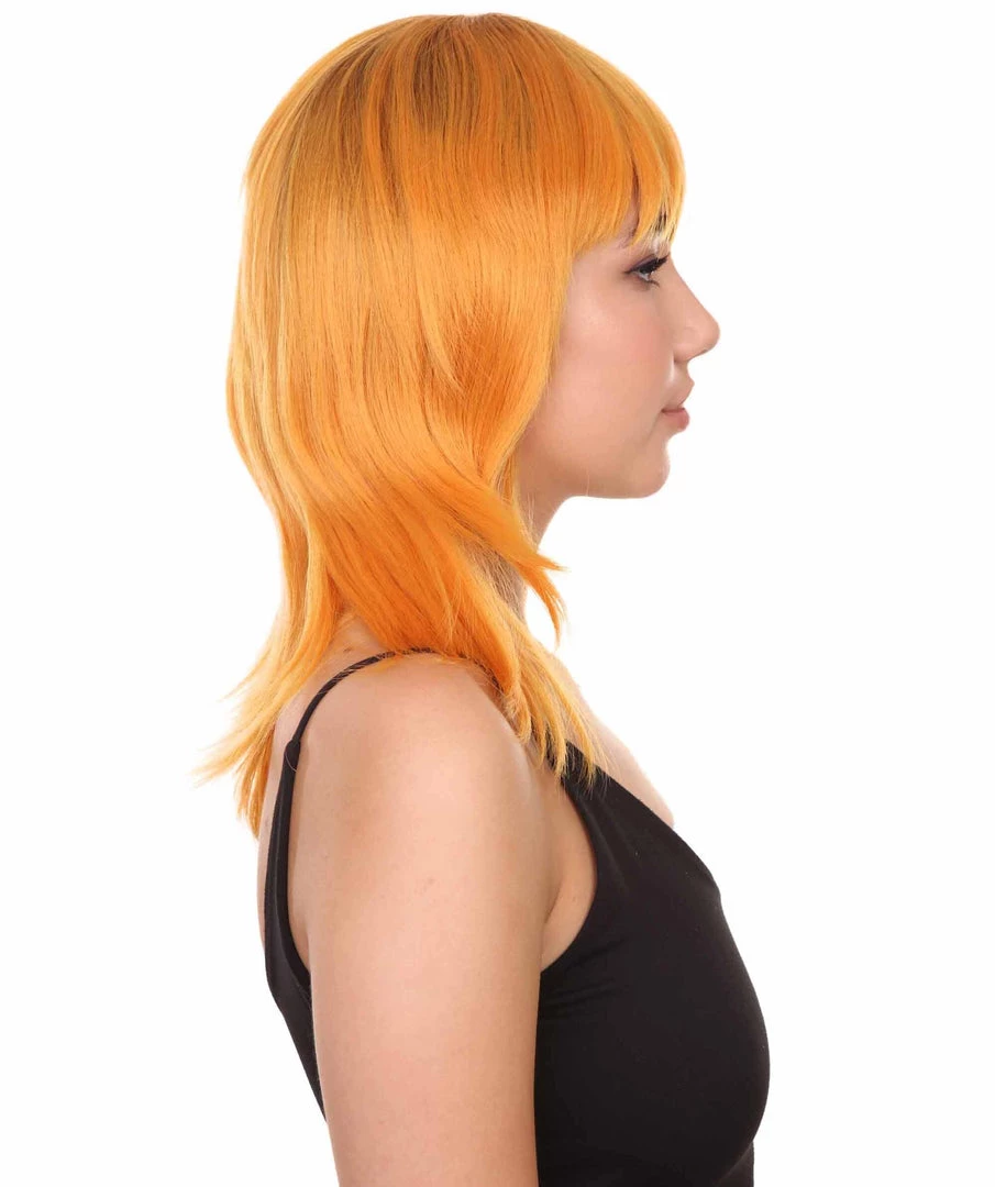 Nunique Adult Women's 17" Inch Long Length Halloween Cosplay Orange Pop Singer Mullet Wig, Synthetic Soft Fiber Hair, Perfect For Your Next Festival And Group Anime Party! | Nunique 6 Nunique Adult Women's 17" Inch Long Length Halloween Cosplay Orange Pop Singer Mullet Wig, Synthetic Soft Fiber Hair, Perfect For Your Next Festival And Group Anime Party! | Nunique