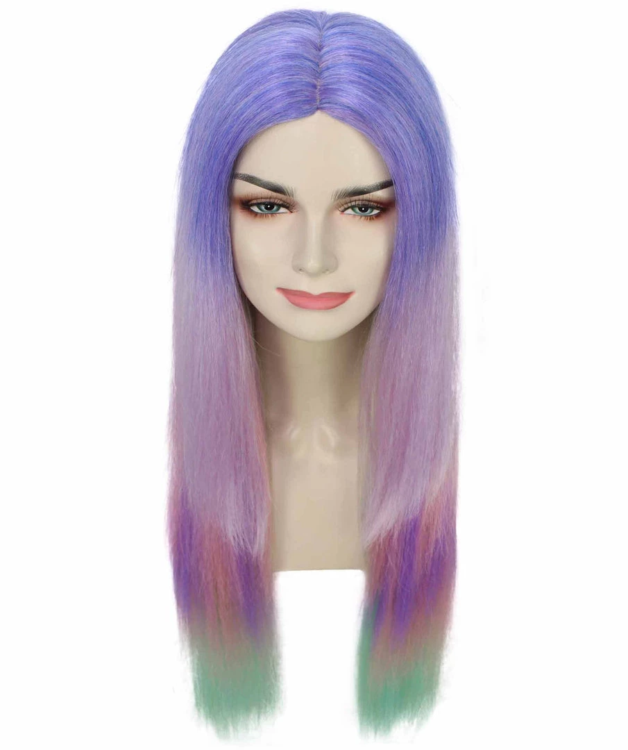 Adult Women's 32" Inch Extra Long Length Halloween Cosplay Rainbow Iridescent Unicorn Costume Wig, Synthetic Soft Fiber Hair, Perfect For Your Next Festival And Group Anime Party! | HPO 7 Adult Women's 32" Inch Extra Long Length Halloween Cosplay Rainbow Iridescent Unicorn Costume Wig, Synthetic Soft Fiber Hair, Perfect For Your Next Festival And Group Anime Party! | HPO