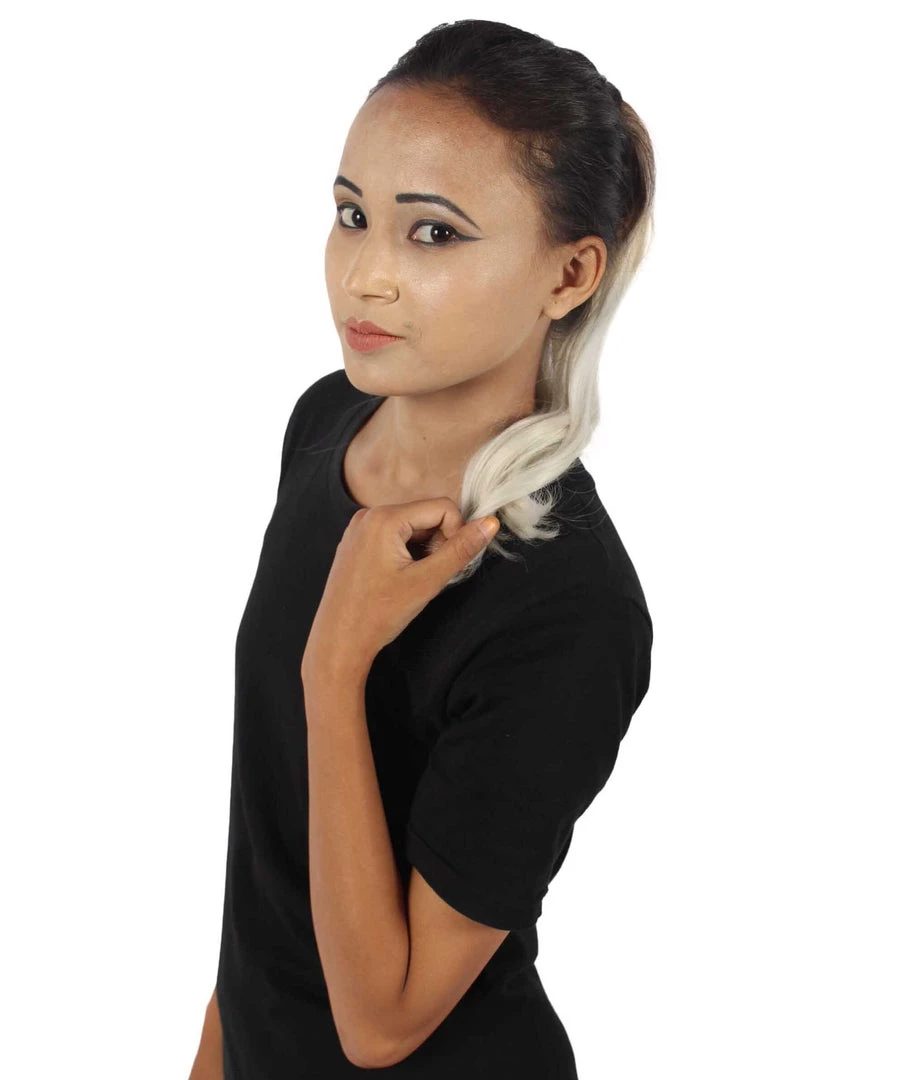 Styless Women's 14" Inch Brown/Blonde Vibrant Ponytail Ombre Hair Extension 1 Styless Women's 14" Inch Brown/Blonde Vibrant Ponytail Ombre Hair Extension