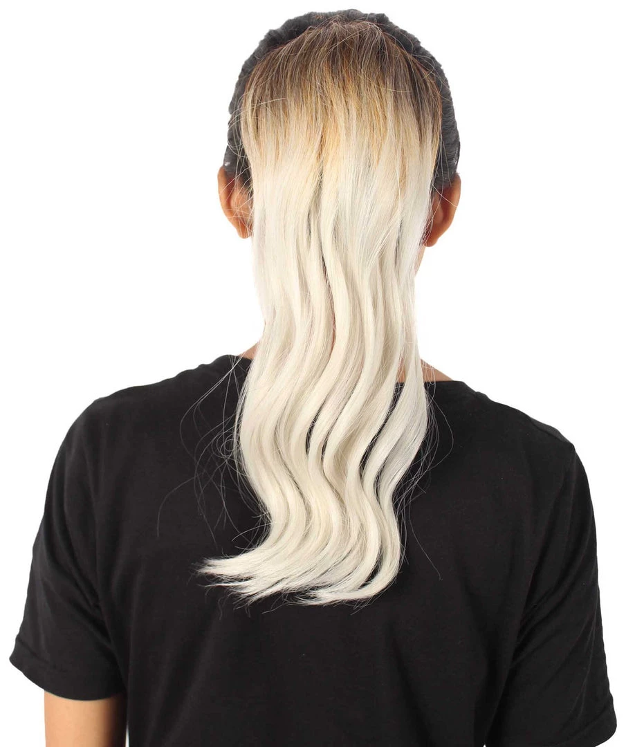 Styless Women's 14" Inch Brown/Blonde Vibrant Ponytail Ombre Hair Extension 2 Styless Women's 14" Inch Brown/Blonde Vibrant Ponytail Ombre Hair Extension
