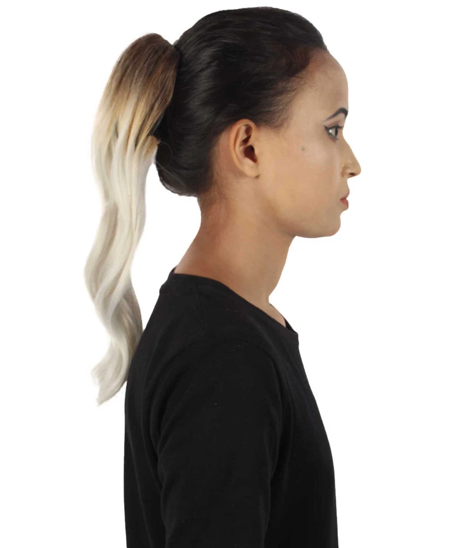 Styless Women's 14" Inch Brown/Blonde Vibrant Ponytail Ombre Hair Extension 6 Styless Women's 14" Inch Brown/Blonde Vibrant Ponytail Ombre Hair Extension