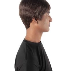 HPO Adult Men's Light Brown Dark Blonde Highlights Stefon Wig With Sideburns