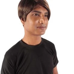 HPO Adult Men's Light Brown Dark Blonde Highlights Stefon Wig With Sideburns