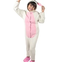HPO Adult Women's White And Pink Dress Rabbit Costume Bundle