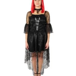 HPO Adult Women's Black And White Dress Dreadful Costume Bundle 9 HPO Adult Women's Black And White Dress Dreadful Costume Bundle