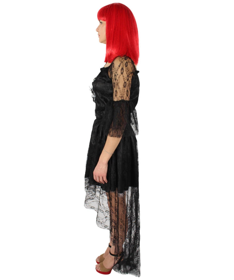 HPO Adult Women's Black And White Dress Dreadful Costume Bundle 4 HPO Adult Women's Black And White Dress Dreadful Costume Bundle