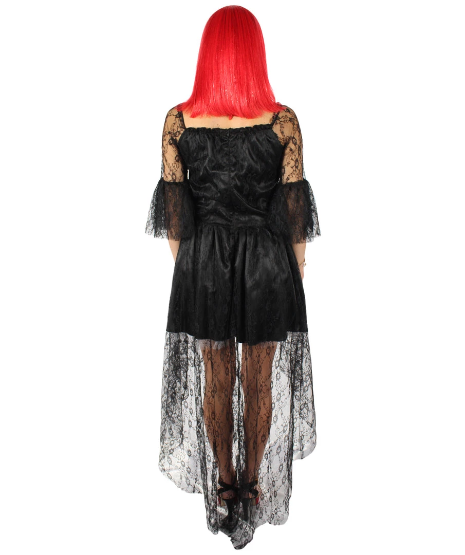 HPO Adult Women's Black And White Dress Dreadful Costume Bundle 5 HPO Adult Women's Black And White Dress Dreadful Costume Bundle