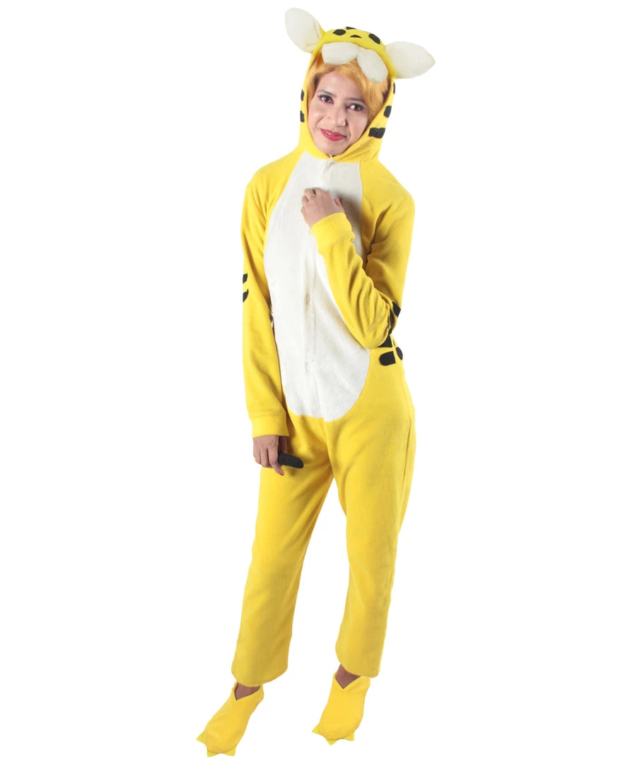 HPO Adult Women's Yellow And White Jumpsuit Tiger Costume Bundle 1 HPO Adult Women's Yellow And White Jumpsuit Tiger Costume Bundle
