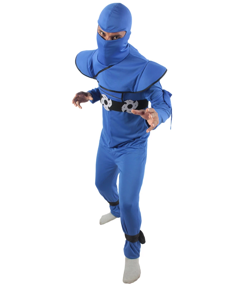 HPO Adult Men's Dark Blue Ninja Cosplay Costume Bundle 1 HPO Adult Men's Dark Blue Ninja Cosplay Costume Bundle