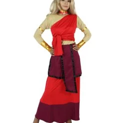 HPO Adult Women's Red Straight Long Waterbender Fire Nation Costume