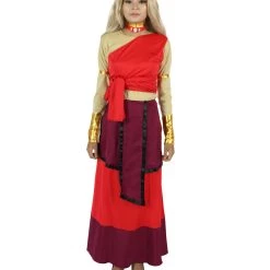 HPO Adult Women's Red Straight Long Waterbender Fire Nation Costume