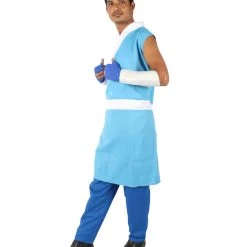 HPO Adult Men's Blue & White Straight Long Waterbender Animated Costume 11 HPO Adult Men's Blue & White Straight Long Waterbender Animated Costume
