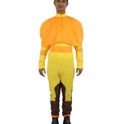 HPO Men's Adult Unisex Orange Straight Long Airbender Anime Animated Costume