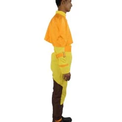 HPO Men's Adult Unisex Orange Straight Long Airbender Anime Animated Costume