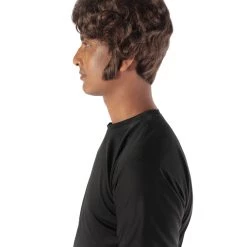 HPO Adult Men's Halloween Baroque Brown Renaissance Wig With Long Side Burns 12 HPO Adult Men's Halloween Baroque Brown Renaissance Wig With Long Side Burns