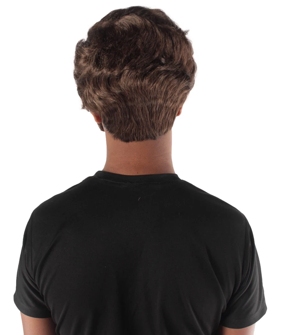 HPO Adult Men's Halloween Baroque Brown Renaissance Wig With Long Side Burns 5 HPO Adult Men's Halloween Baroque Brown Renaissance Wig With Long Side Burns