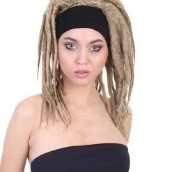 HPO Adult Women's Deluxe Brown Dreadlocks Wig