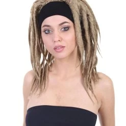HPO Adult Women's Deluxe Brown Dreadlocks Wig