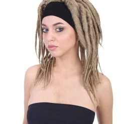 HPO Adult Women's Deluxe Brown Dreadlocks Wig